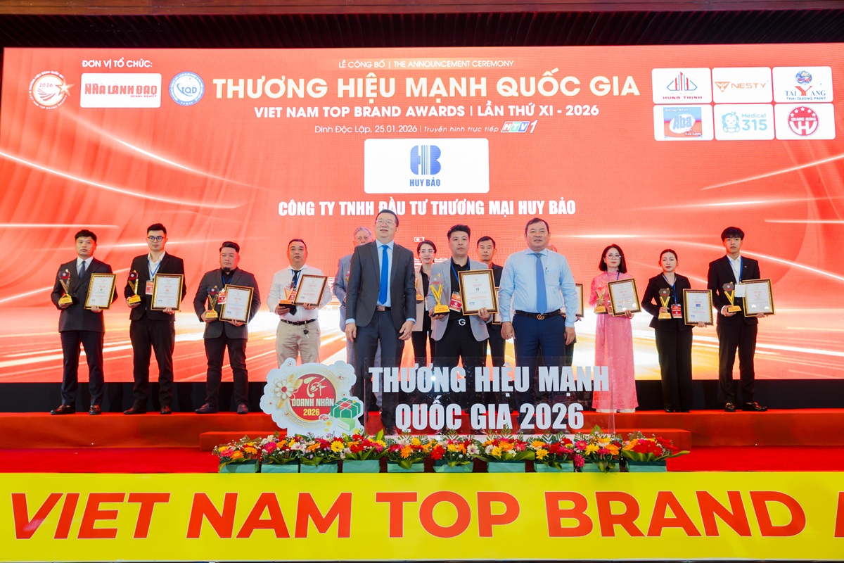 Ống nhựa Huy Bảo ghi dấu ấn tại “Thương hiệu mạnh Quốc Gia – Vietnam Top Brand Awards 2026”